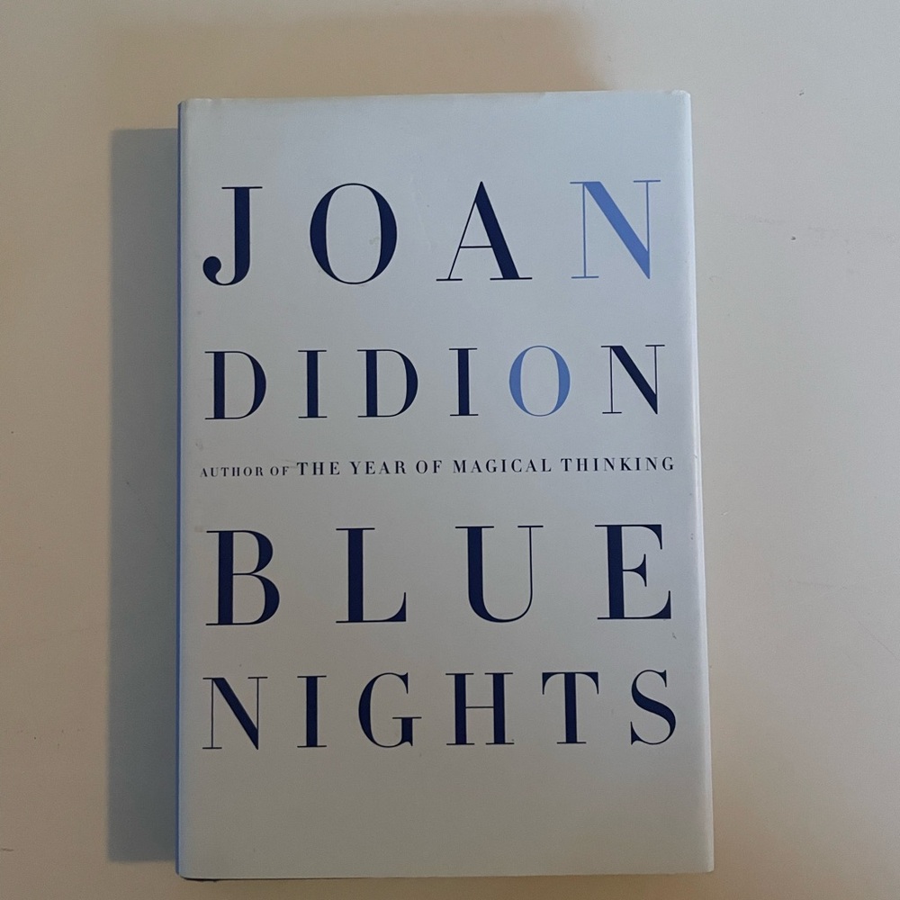 Joan Didion 'Blue Nights' Hardcover Book
